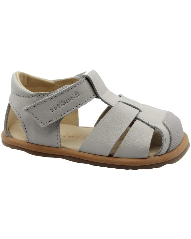 BLANDITOS SANDALIAS RESPETUOSAS DE PIEL COSTA GRIS