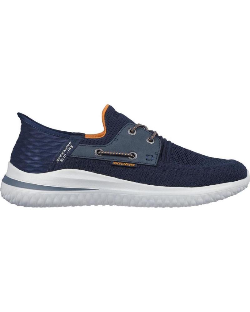 SKECHERS 210606 ZAPATILLAS CASUAL DE HOMBRE SLIP AZUL MARINO