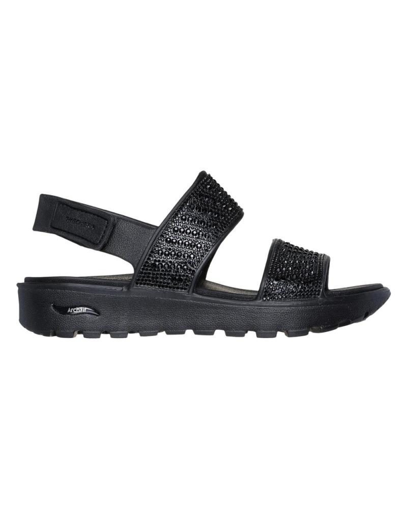 SKECHERS SANDALIAS ARCH FOOTSTEPS ENCHANT 111531-BBK NEGRO