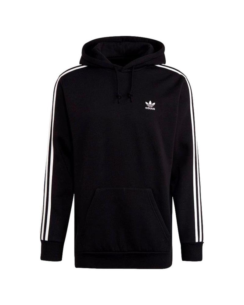 SUDADERA CON CAPUCHA ADIDAS SQUADRA 21 GK9548 NEGRA CON 3 RAYAS NEGRO