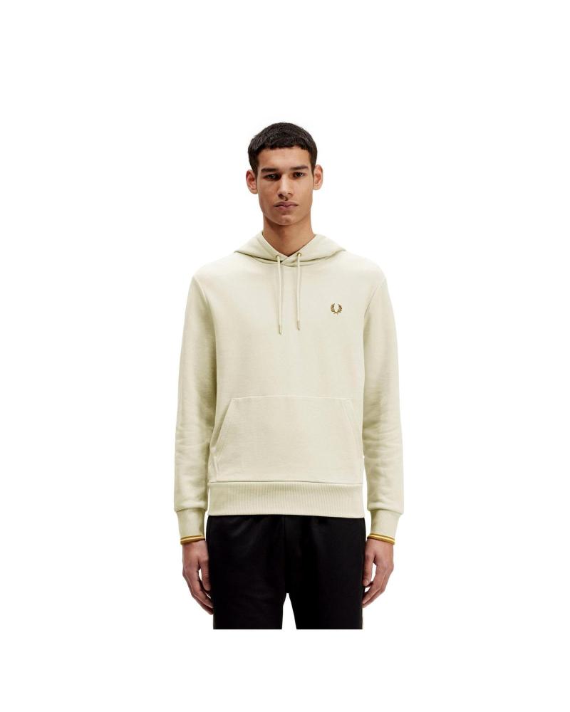 SUDADERA FRED PERRY TIPPED HOODED M2643 CRUDO REF 1177116 BEIGE