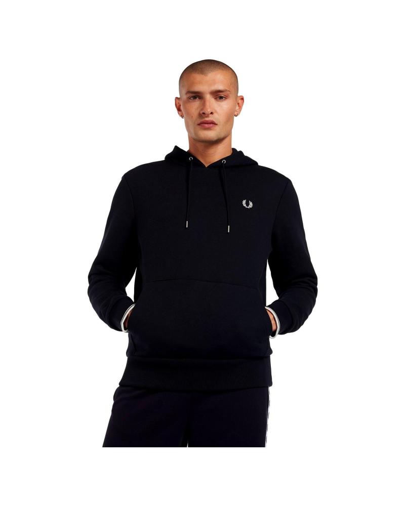 SUDADERA CON CAPUCHA FRED PERRY TIPPED HOODED SWEATSHIRT 1177117 M2643 NEGRO