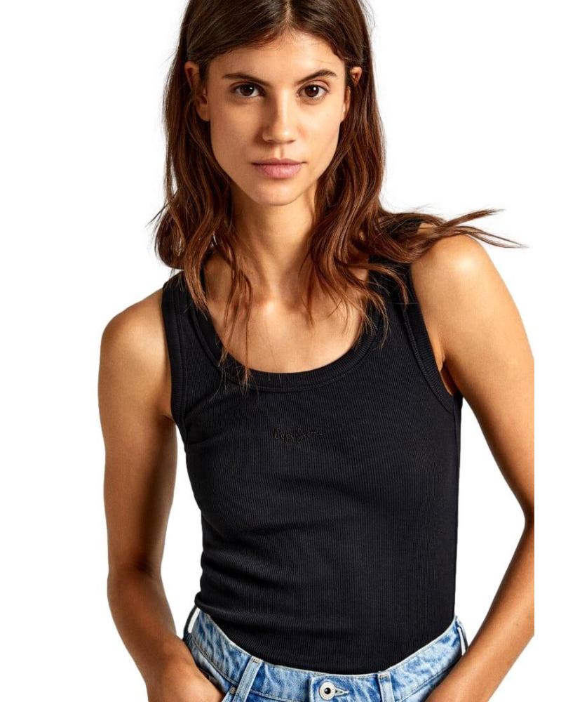 PEPE JEANS CAMISETA SIN MANGAS SLIM FIT LANE NEGRA - PL505854 NEGRO