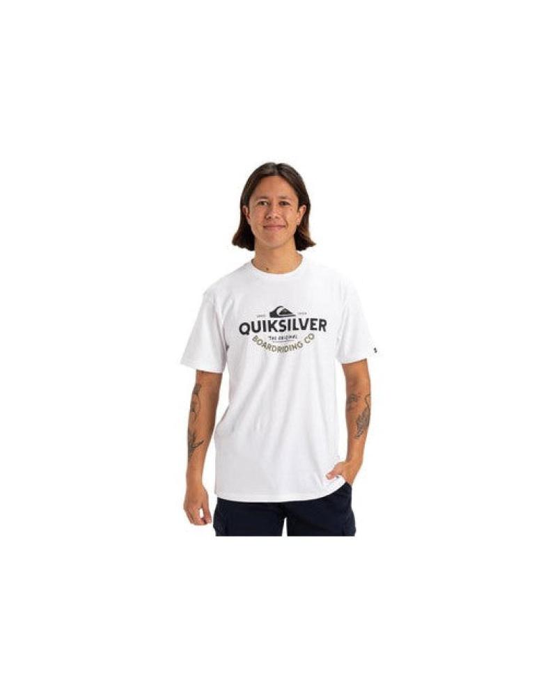 QUIKSILVER QUIKSILVER CAMISETA TYPED OUT SS EQYZT08064 BLANCA CON LOGO BLANCO