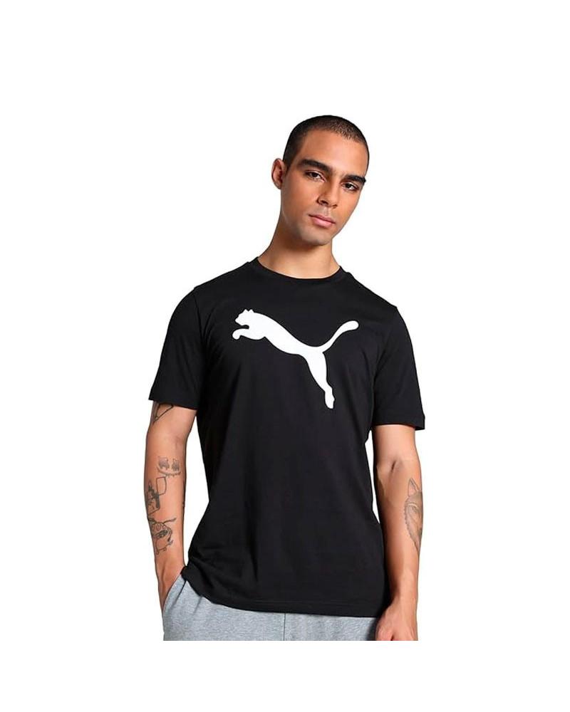 CAMISETA PUMA ESSENTIALS LOGO 682536-01 NEGRA NEGRO