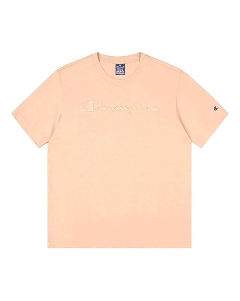CAMISETA CHAMPION HOMBRE LOGO BORDADO BEIGE