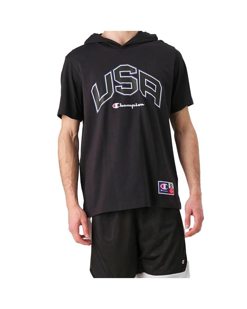 CAMISETA CON CAPUCHA CHAMPION USA LEGACY LOGO 219749-KK001 NEGRO