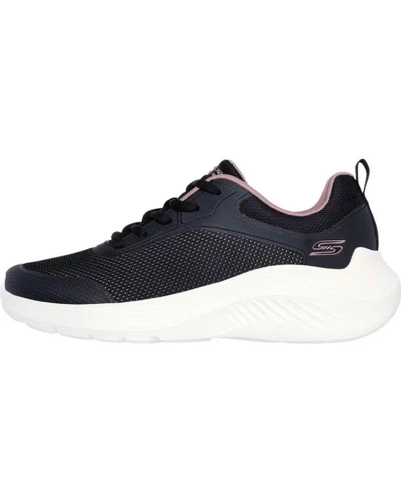 Skechers Zapatilla Mujer Bobs Squad 117681 Blk Negro