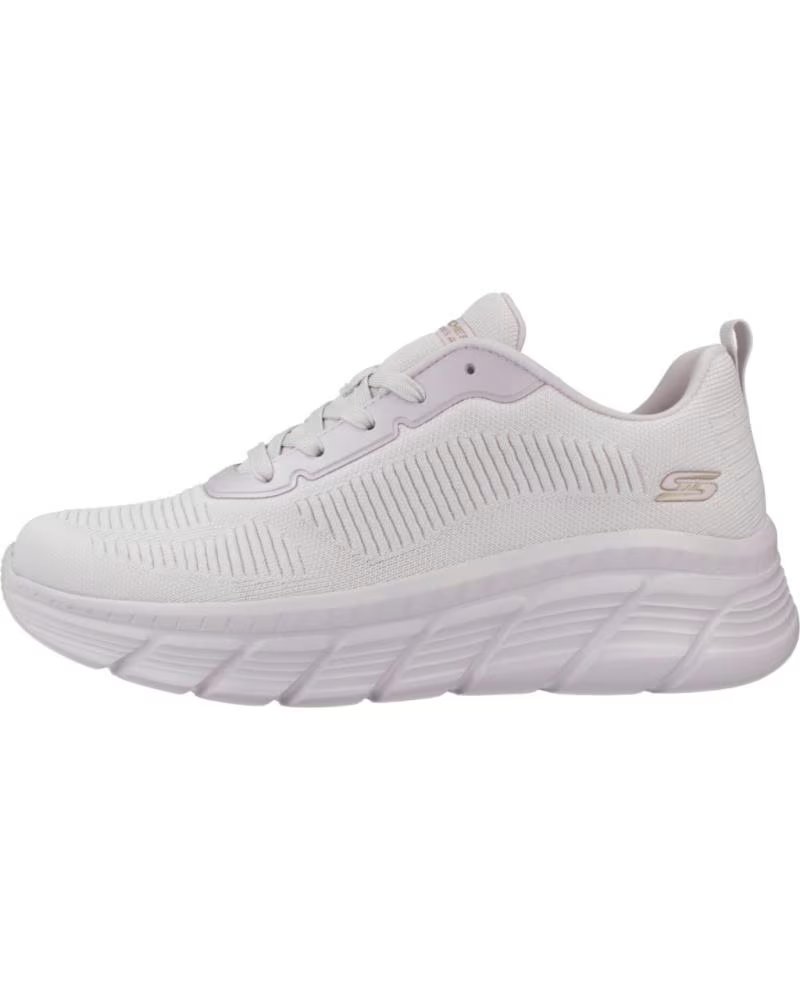 Skechers Bobs Sport B Flex Hi Zapatilla Casual Mujer Blanco Punto Varios Colores