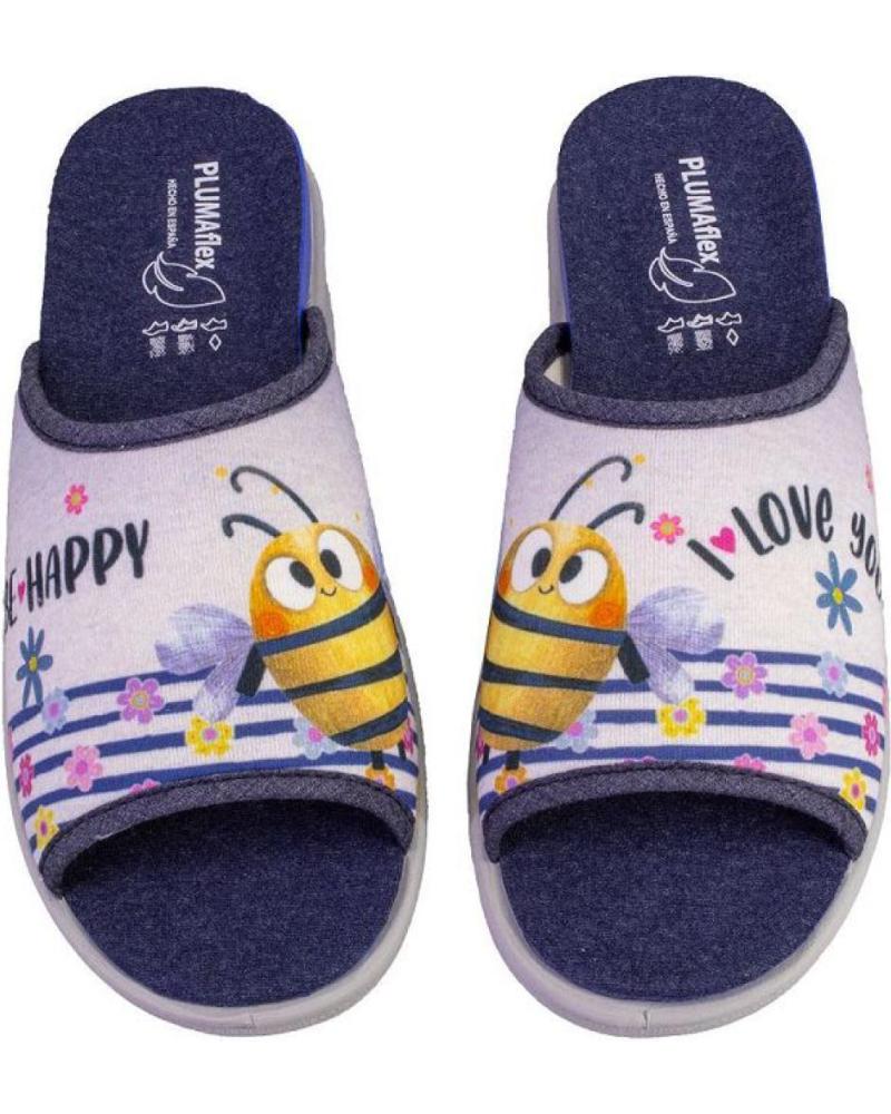PLUMAFLEX 12404 ABEJA ZAPATILLAS DE CASA DE MUJER AZUL MARIN AZUL MARINO