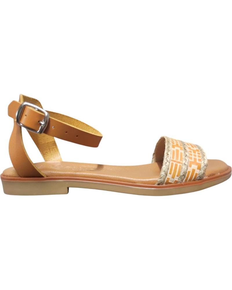 MAWEN SANDALIA PISO PLANO Y PLANTA DE GEL COMODIDAD Y ESTILO AMARILLO