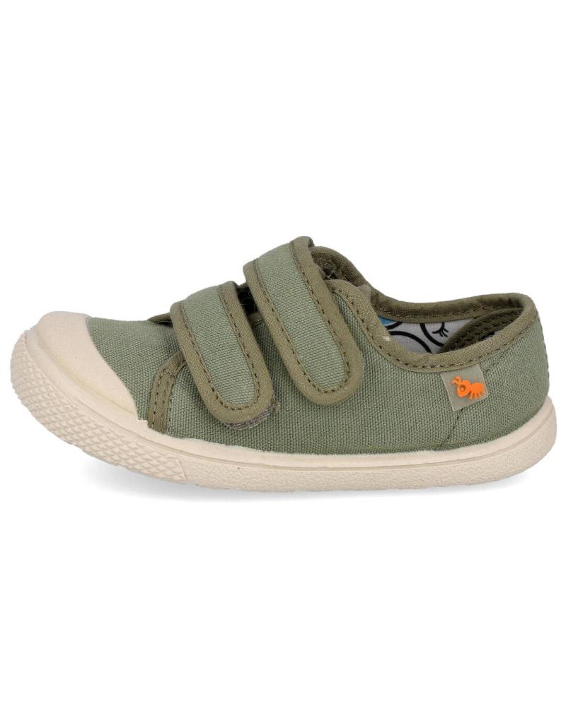 ZAPATILLAS DE LONA FLEXIBLES VUL-LADI 8197-558 VERDES CAQUI PARA NIÑOS KAKY