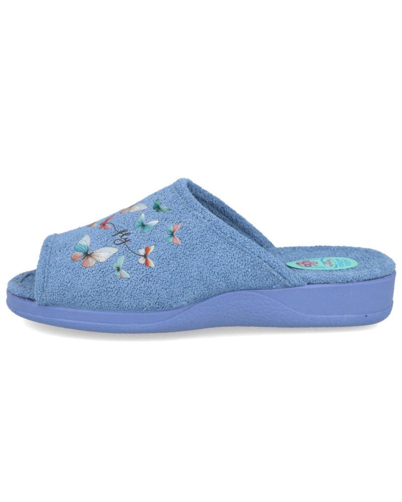 ZAPATILLAS DE CASA L&R SHOES NATALIA 8024 DESTALONADAS AGUAMARINA AGUAMAR