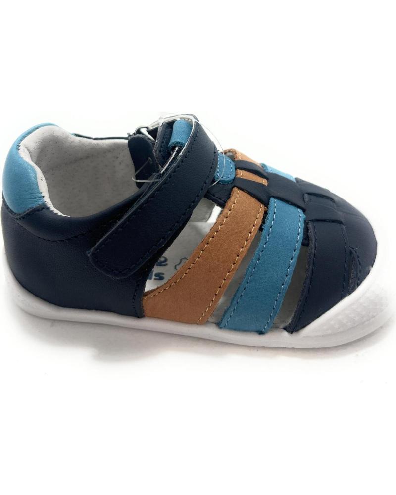 BUBBLE BOBBLE SANDALIAS NINO MULTICOLOR BAREFOOT PIEL AZUL