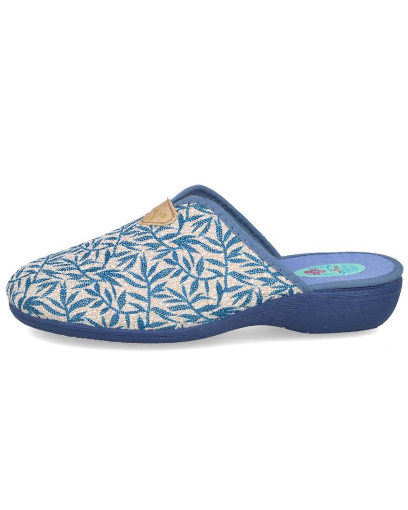 ZAPATILLAS DE CASA L&R SHOES NATALIA 9022 ESTAMPADAS AZULES AZUL