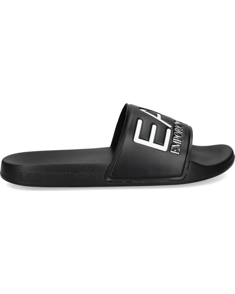 EMPORIO ARMANI CHANCLAS DE PALA EA7 CON LOGO CONTRASTANTE NEGRO