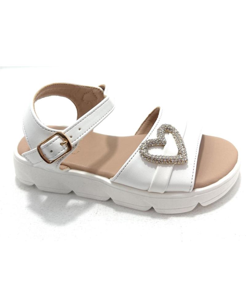 BUBBLE BOBBLE SANDALIAS NINA HEBILLA CORAZON VESTIR BLANCO