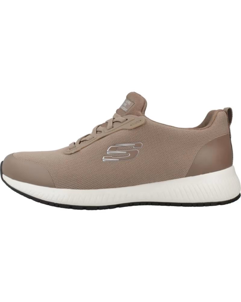 Skechers Zapatillas de Trabajo Mujer Squad Sr 77222EC Tpe Marrón