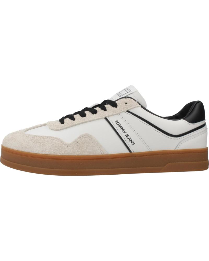 TOMMY JEANS ZAPATILLAS HOMBRE MODELO THE GREENWICH LEATHER COLOR BLANCO TCR