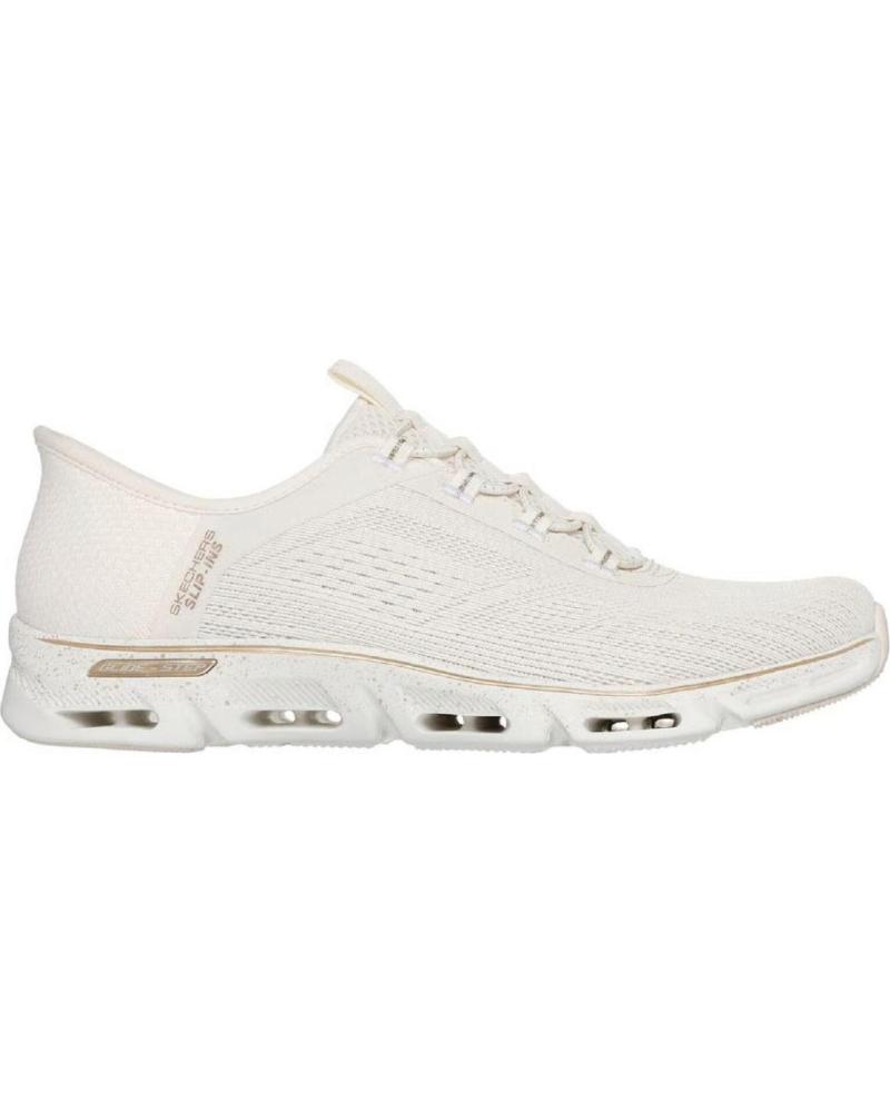 Deportivas de Mujer SKECHERS 104610 ZAPATILLAS CASUAL DE MUJER SLIP BLANCO Y ORO