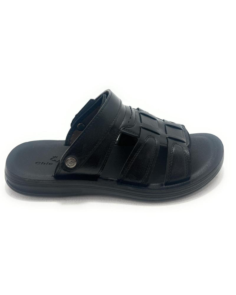 CHIC VISION SANDALIAS CABALLERO TIRA PALA QUITA PON NEGRO