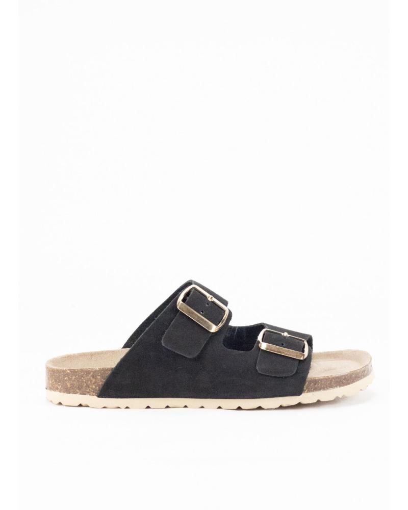 KESLEM SANDALIA DE PIEL PARA MUJER EN COLOR NEGRO