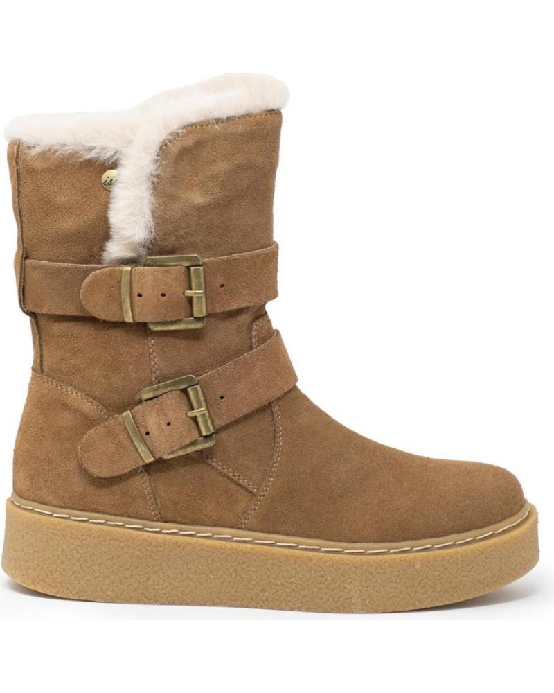 de ISTERIA BOTIN PIEL DOS HEBILLAS CAMEL