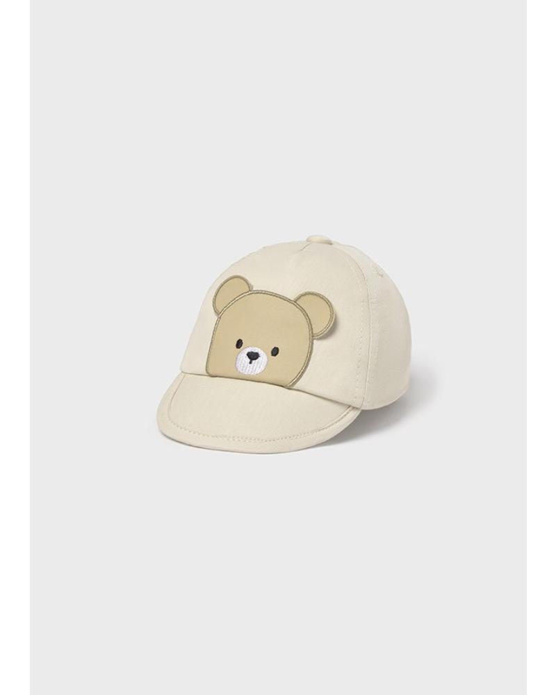 GORRA TEJANERA MAYORAL CON OSO BORDADO 9885-050 COLOR PIEDRA PIEDRA