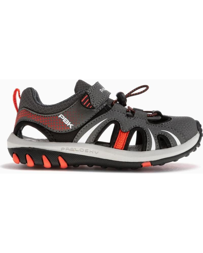 PABLOSKY SANDALIA DEPORTIVA GREY-RED GRIS