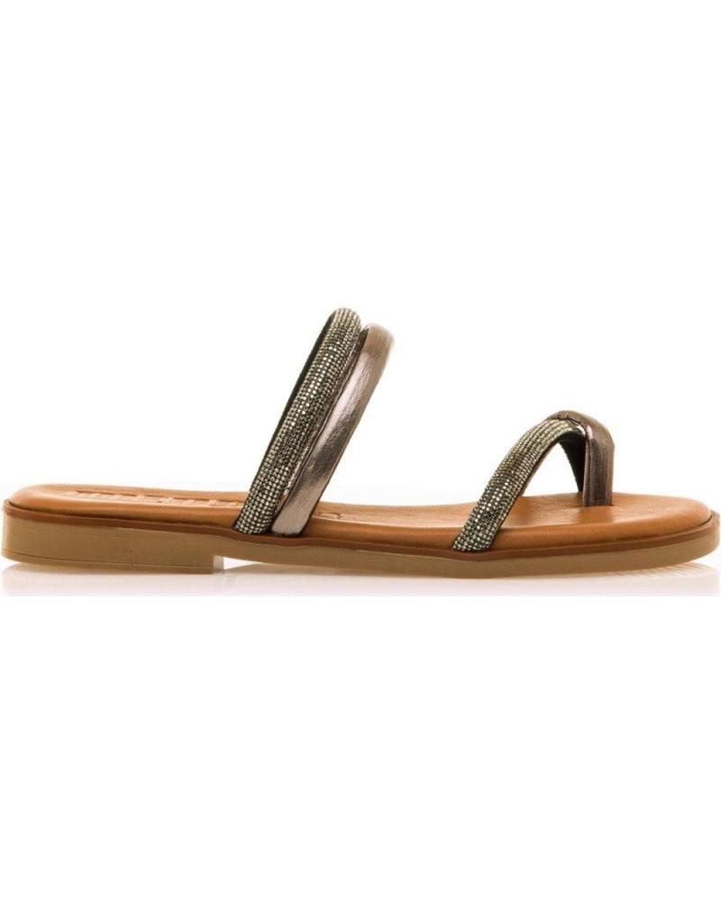 SANDALIAS PLANAS MTNG TUBULAR DEDO PLOMO PLOMO