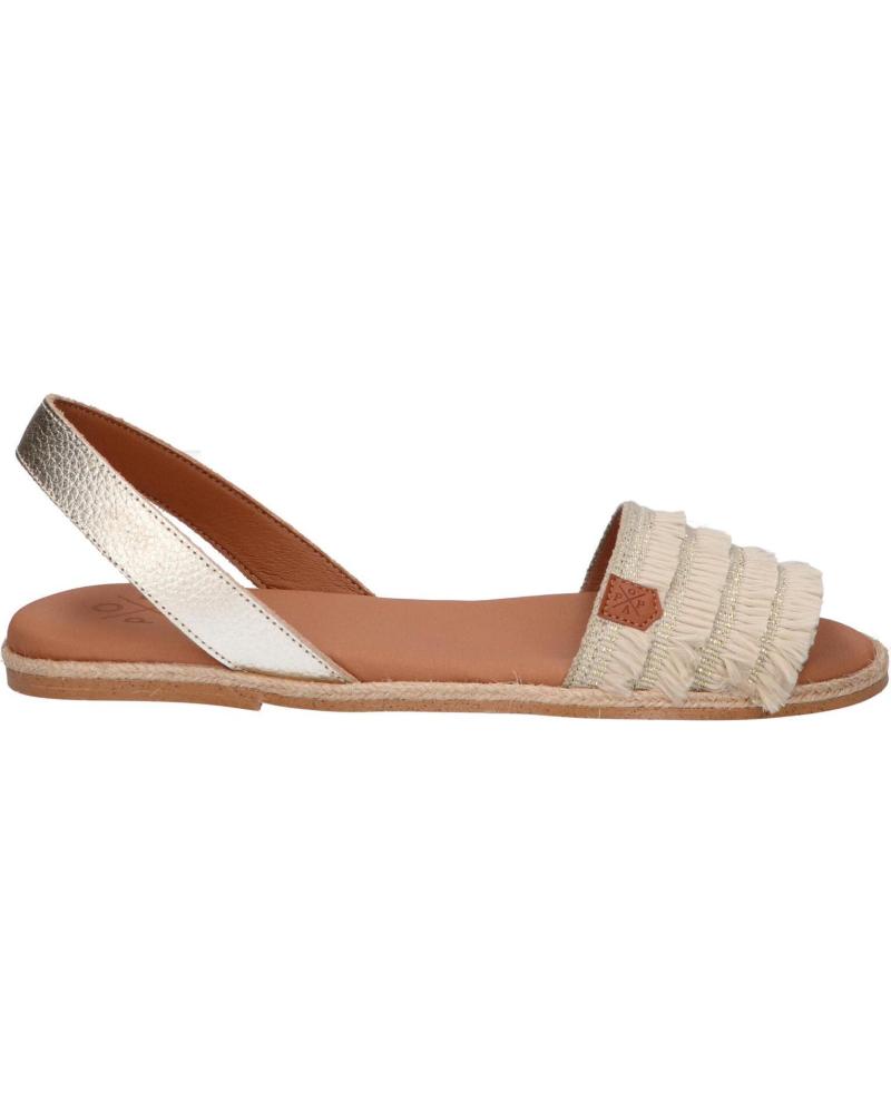 SANDALIA PLANA POPA MENDOZA FLECOS BEIG YUTE (REF. 051 MS34201 010) BEIG YUTE MS34201 010