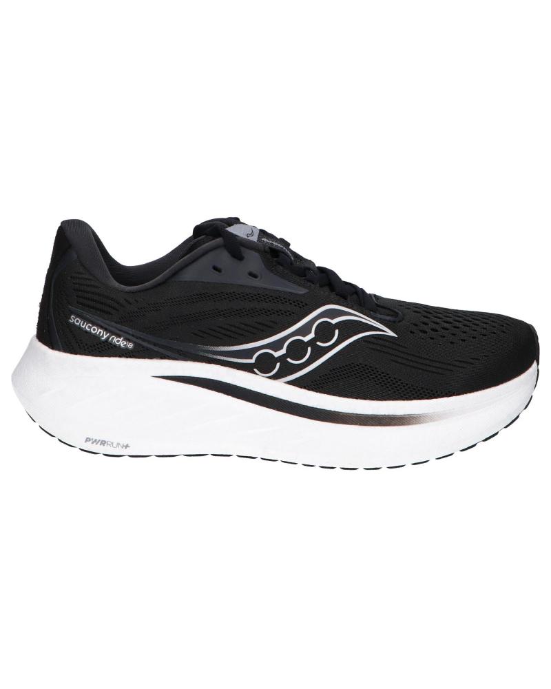 Deportivas de Mujer y Niño SAUCONY S11001-100 RIDE 18 BLACK-WHITE