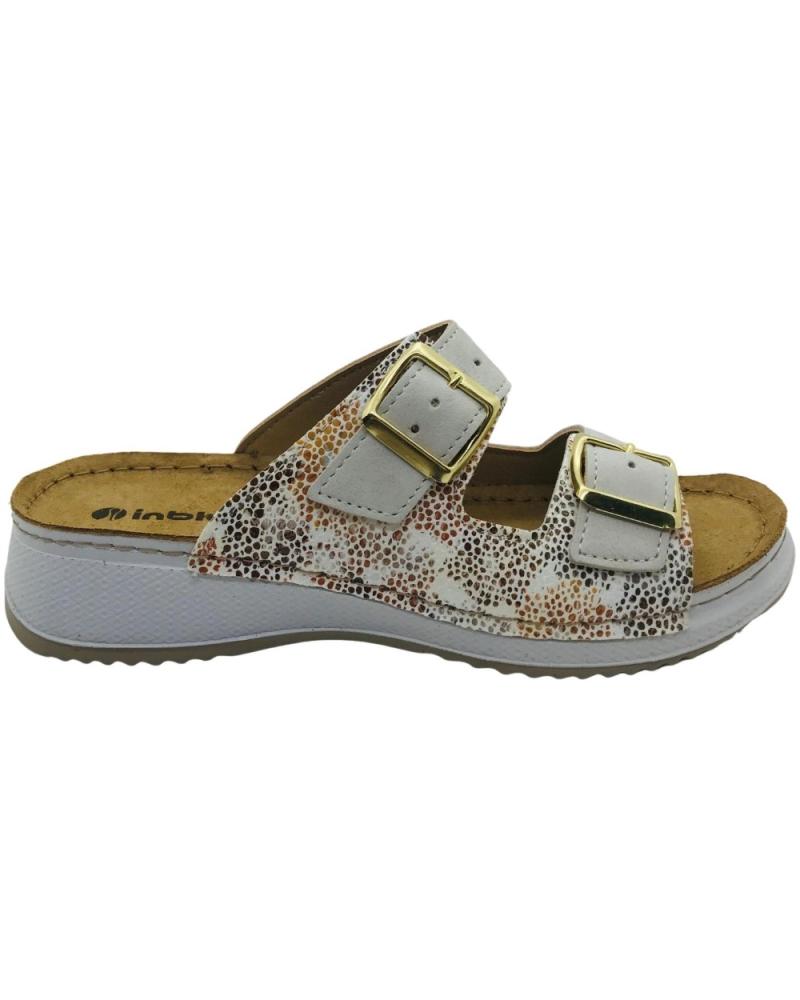 INBLU SANDALIA MUJER PLANA CIERRE HEBILLAS SD000001 BLANCO