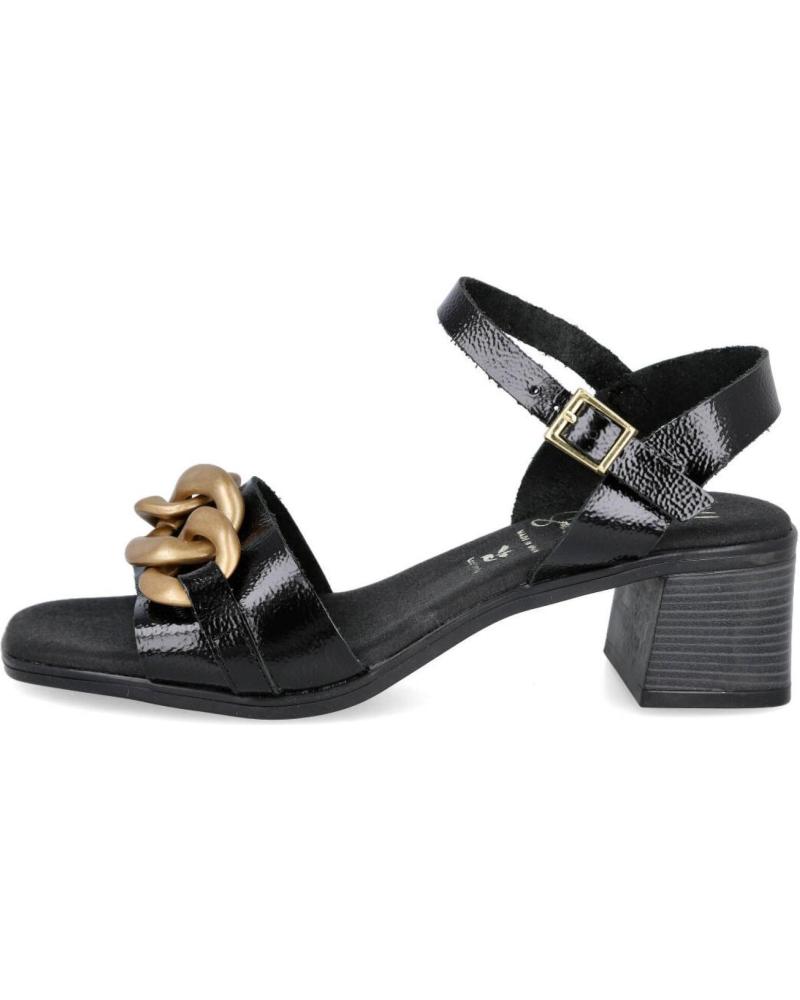 OH MY SANDALS 5613 SANDALIAS DE TACÓN NEGRAS CON DETALLE CADENA NEGRO