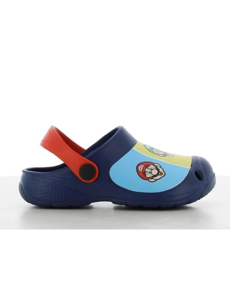 SAMBORI ZUECO INFANTIL NAVY-RED CON DIBUJOS AZUL MARINO