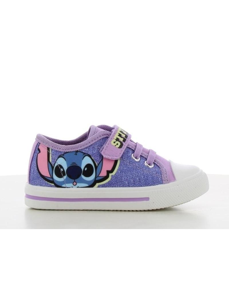 SAMBORI ZAPATILLAS DE LONA MORADAS CON PERSONAJE DE STITCH PARA NIÑA LILA