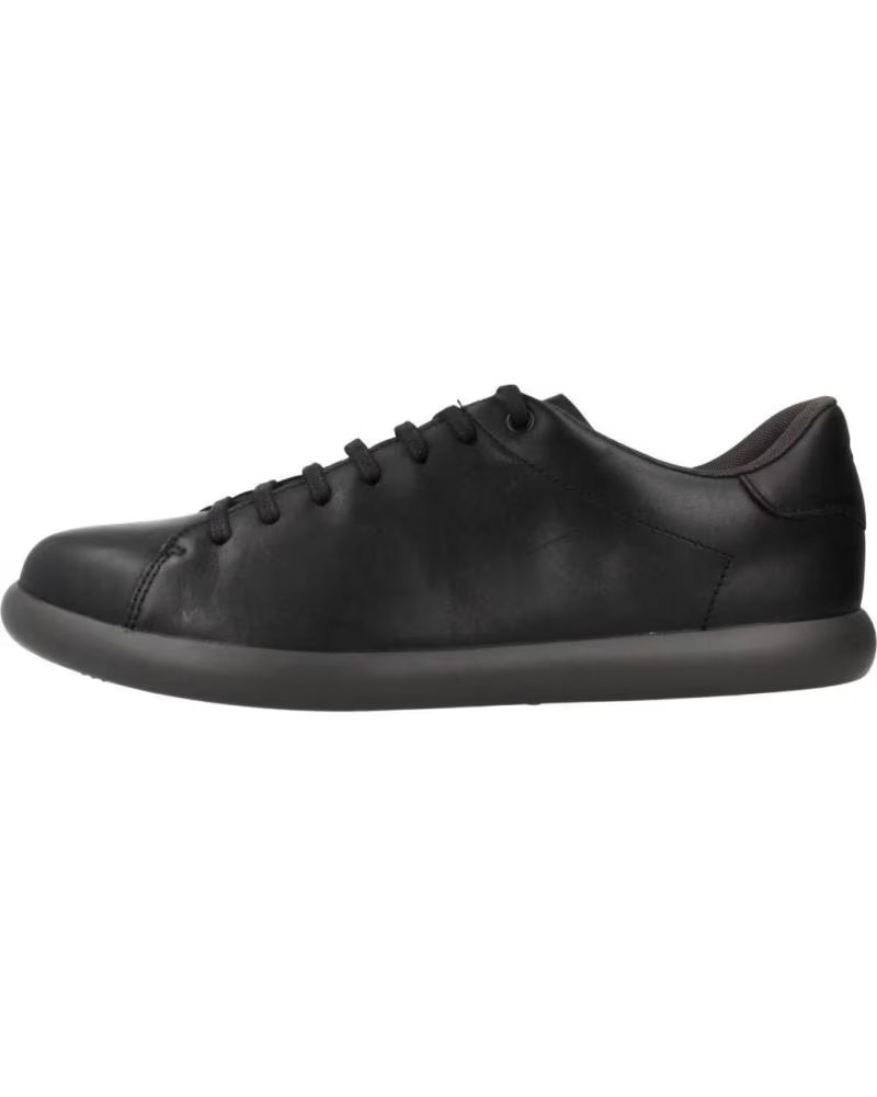 Camper Zapatos Casual Camper Pelotas Soller K101003 de Piel Negra con Cordoneras y Suela de Goma Negro
