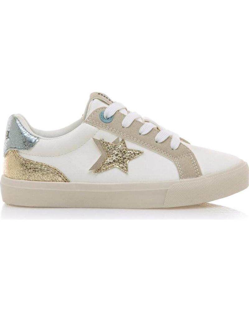 ZAPATILLAS CASUAL MTNG MUSTANG 81215 BLANCAS CON DETALLE DE ESTRELLA BLANCO