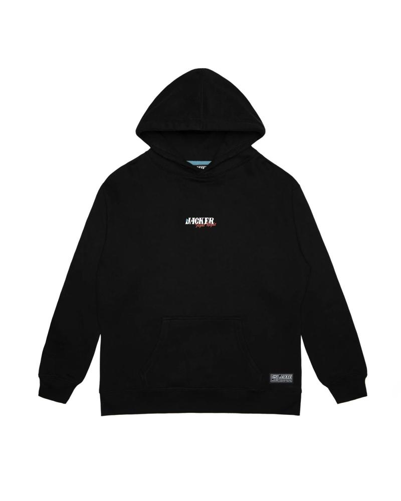 JACKER SUDADERA CON CAPUCHA FIGHT NEGRA NEGRO