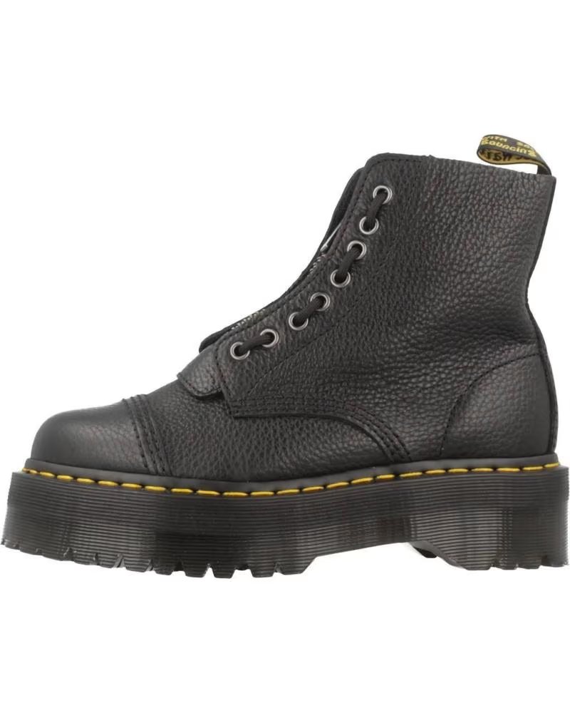 Dr Martens Dr Martens Botines Sinclair 8 Eye Aunt Sally Negro con Cremallera Frontal Plata – imagen 4