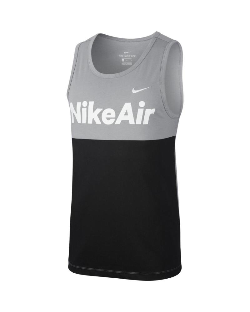 CAMISETA SIN MANGAS NIKE AIR BLOCK GRIS Y NEGRA GRIS