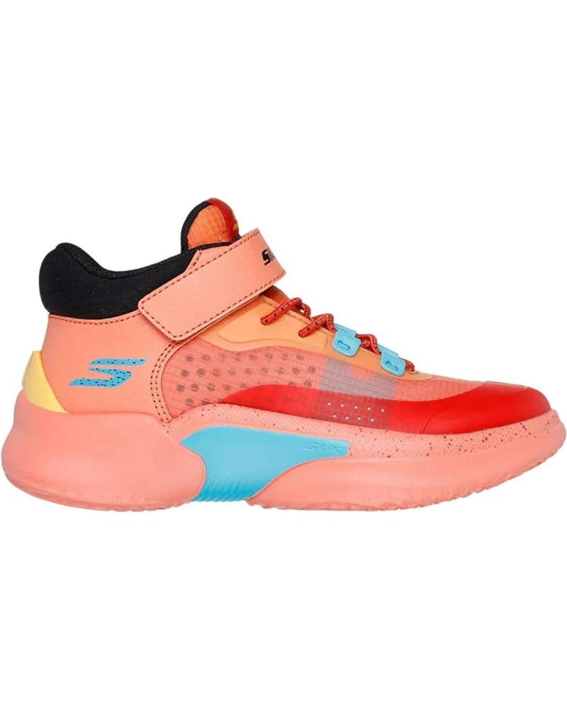 SKECHERS ZAPATILLAS BALONCESTO HOOPER-HERO JUNIOR NARANJA