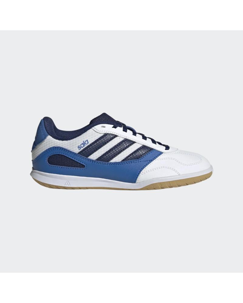 ADIDAS ZAPATILLAS FÚTBOL SALA SUPER SALA J PARA NIÑOS BLANCO Y AZUL AZUL