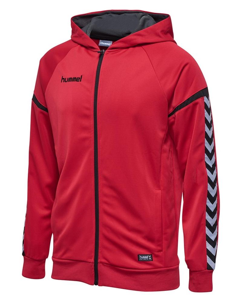 HUMMEL SUDADERA CON CAPUCHA AUTHENTIC CHARGE ZIP ROJA ROJO