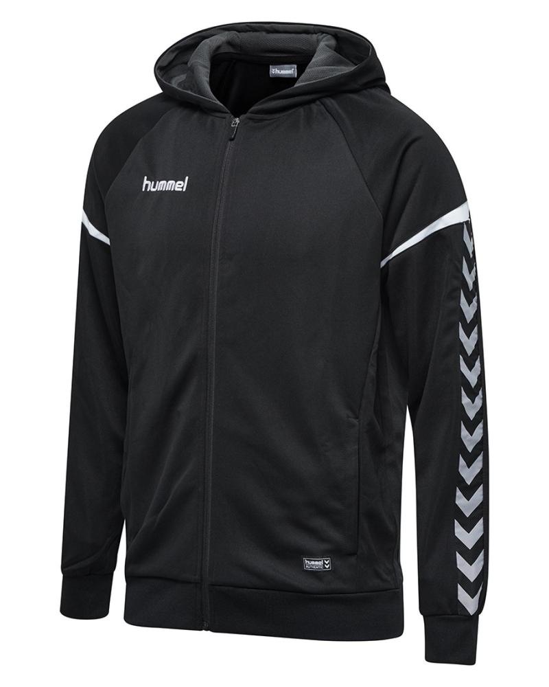 HUMMEL SUDADERA CON CAPUCHA AUTHENTIC CHARGE ZIP NEGRA NEGRO