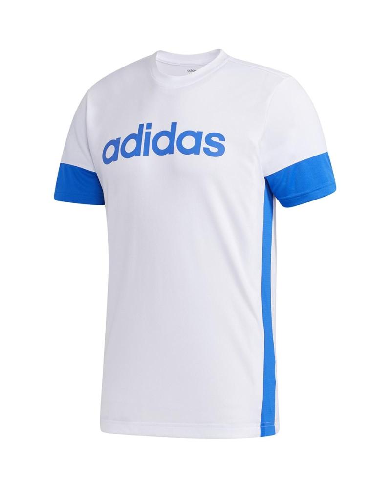CAMISETA ADIDAS DESIGNED 2 MOVE COLORBLOCK BLANCO Y AZUL BLANCO-AZUGLO