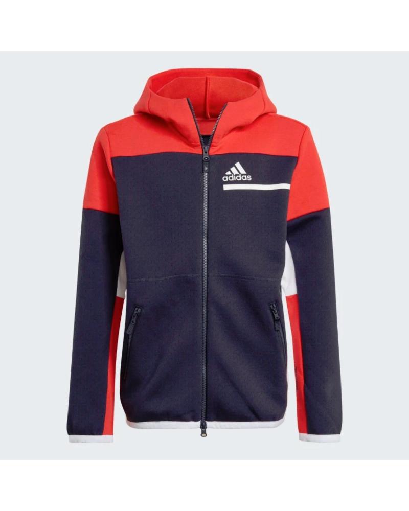 CHAQUETA CON CAPUCHA ADIDAS Z.N.E. LEGEND INK - ROJO VIVID - BLANCO LEGEND INK - VIVID RED - WHITE