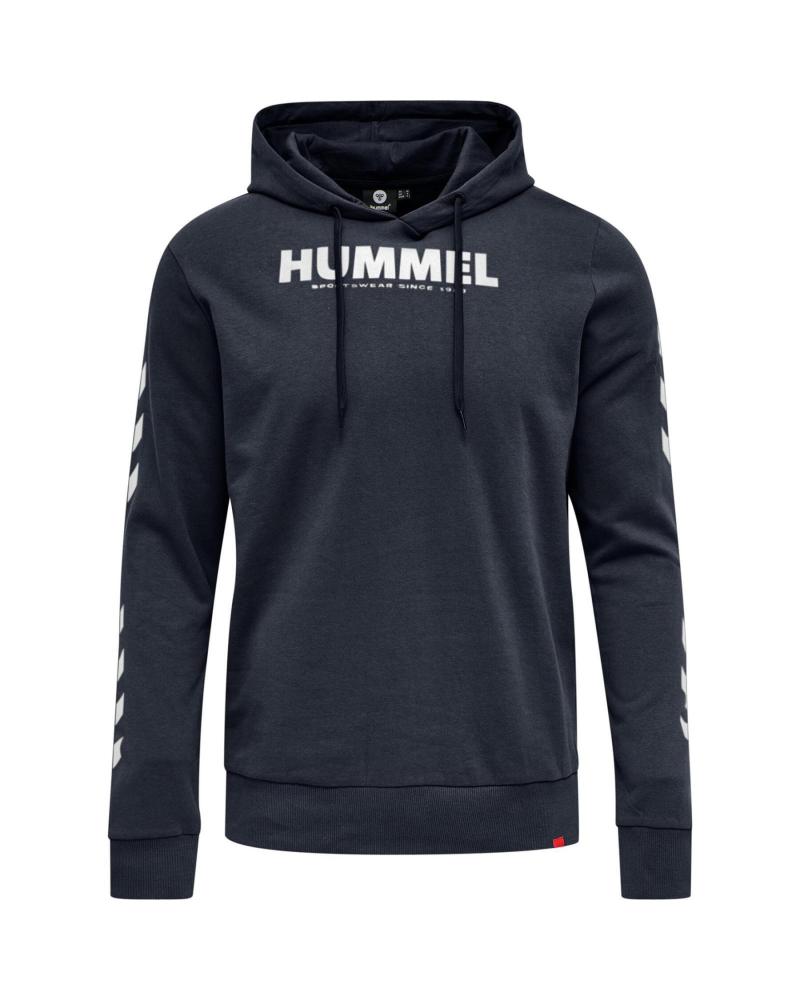 SUDADERA HUMMEL LEGACY HOODIE GRIS CON CAPUCHA GRIS