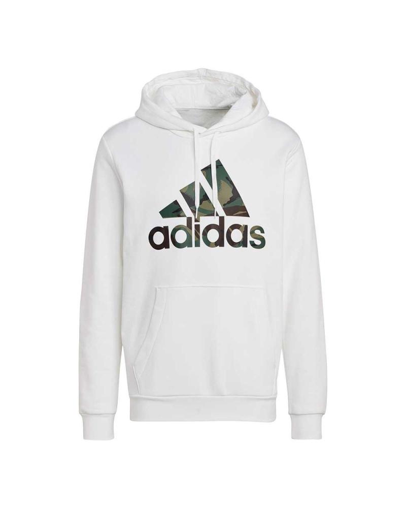 SUDADERA CON CAPUCHA ADIDAS ESSENTIALS BLANCA BLANCO