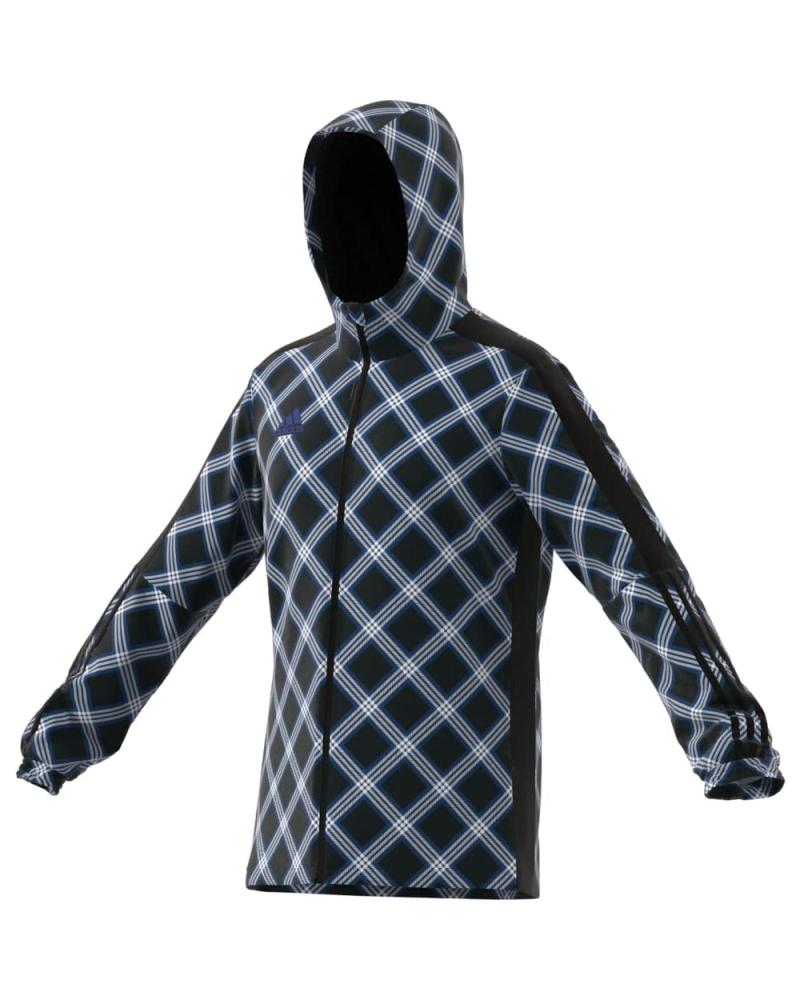 CHAQUETA CORTAVIENTOS ADIDAS TIRO WB CON CAPUCHA Y ESTAMPADO GEOMÉTRICO VARIOS COLORES